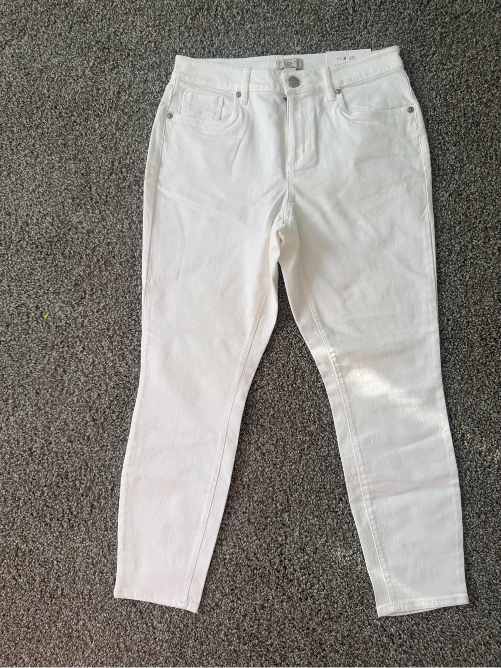 LOFT White High-Rise Skinny Jeans
